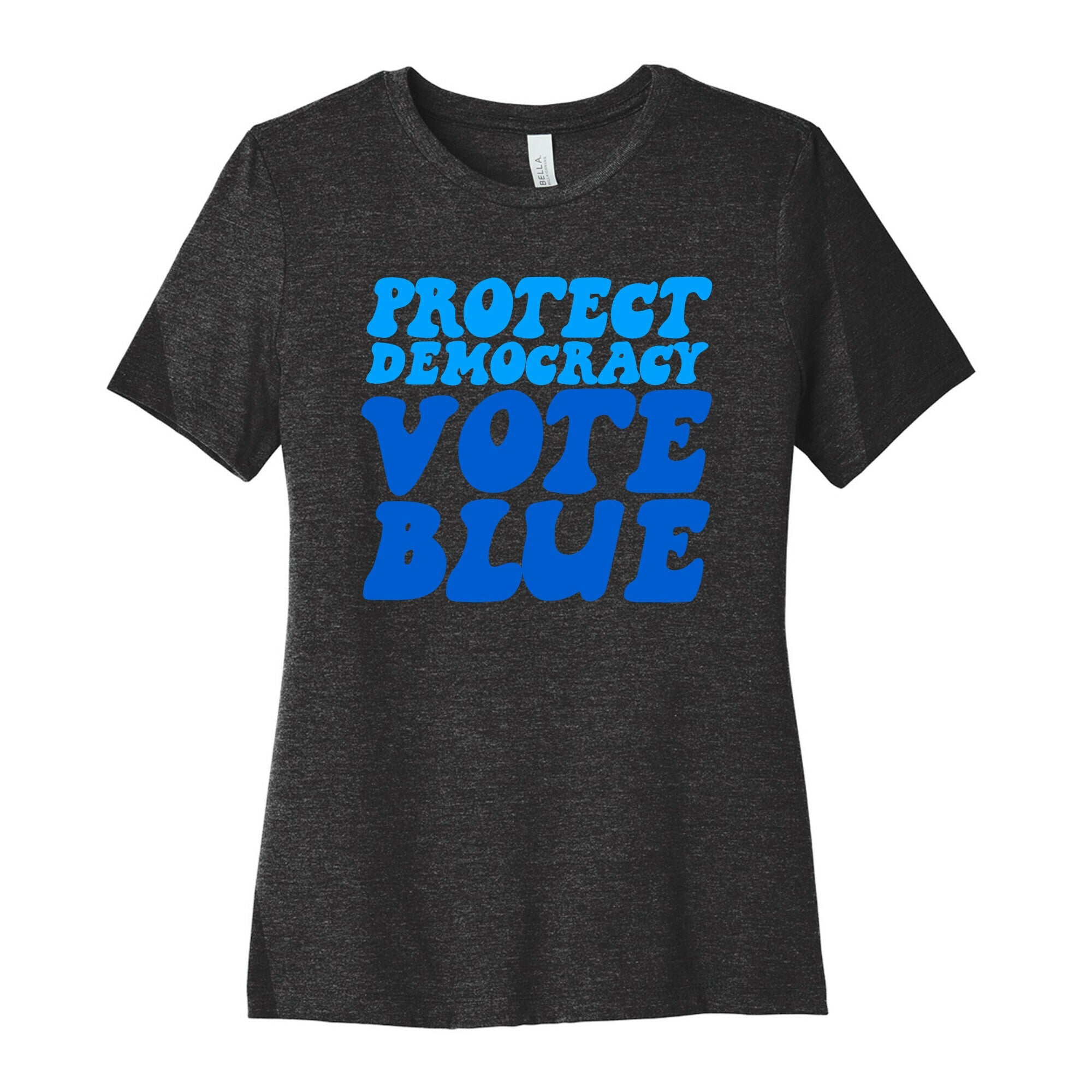 Protect Democracy Vote Blue Womens Cotton Tee